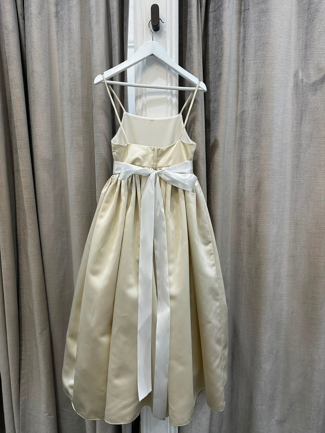 Champagne Satin Dress - Size 6
