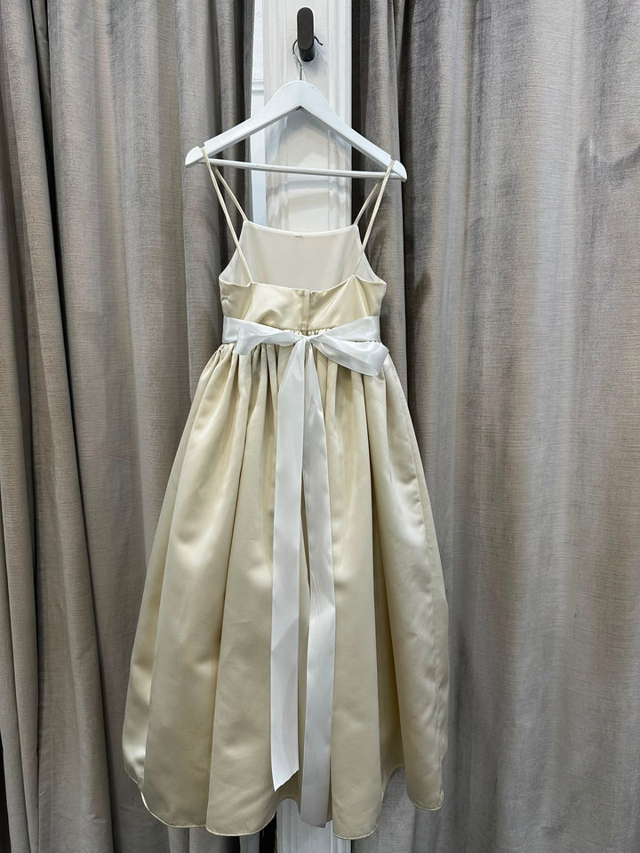 Champagne Satin Dress - Size 6