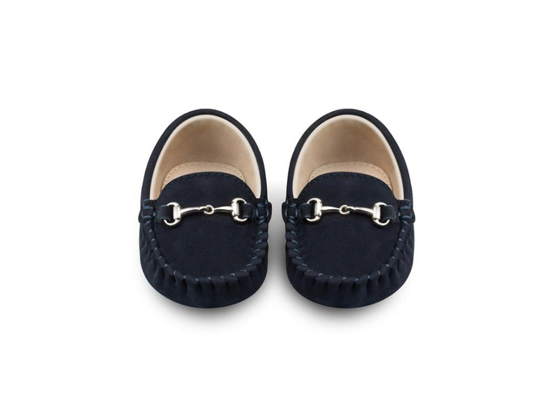 Lucca Navy Baby Loafers