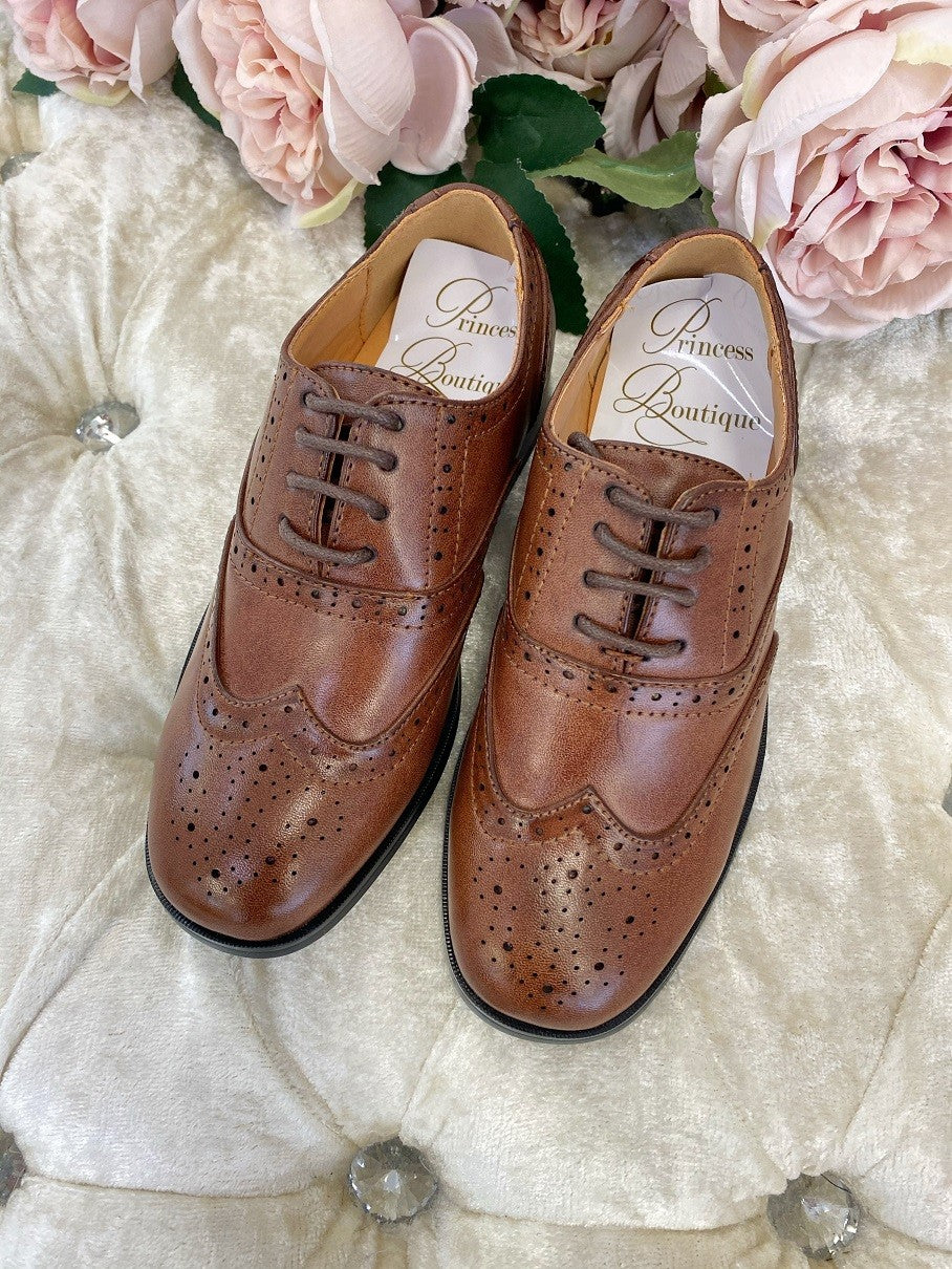 Boys Brown Brogue Shoe