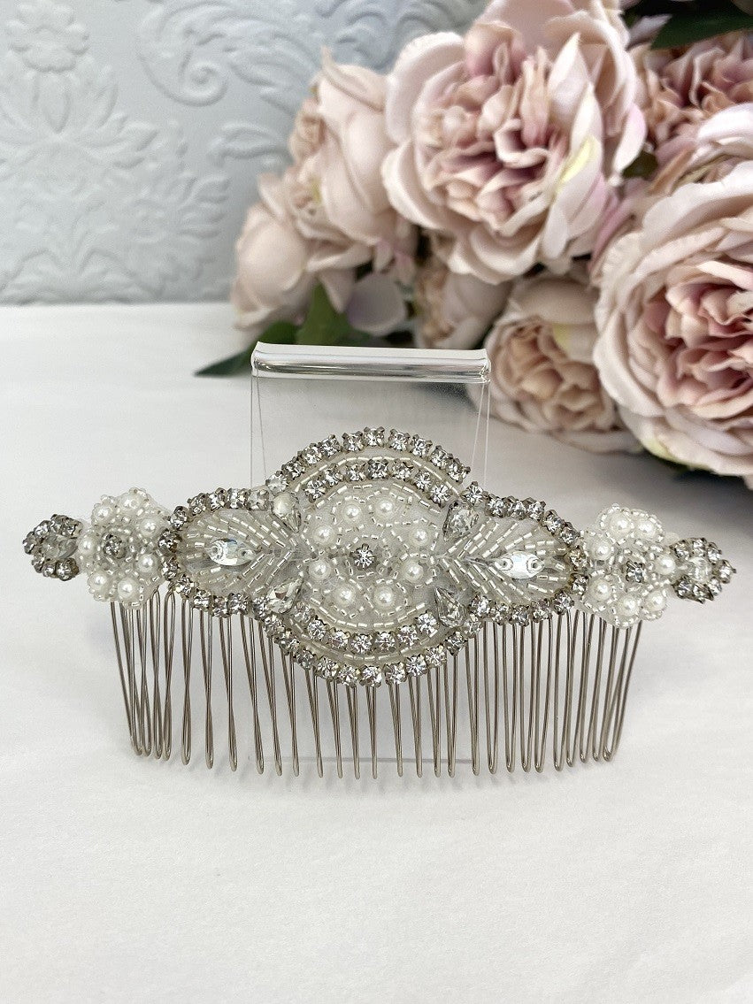 Pearl & Rhinestone Hair Comb