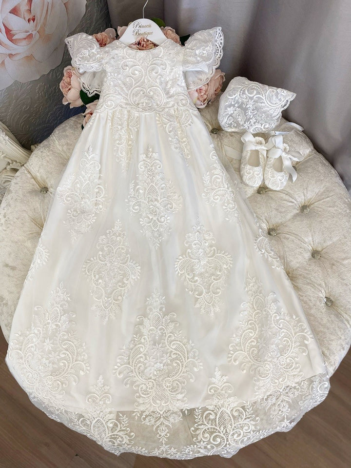 Paisley Gown with Frill Sleeve