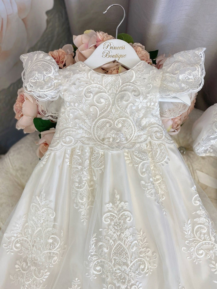 Paisley Gown with Frill Sleeve