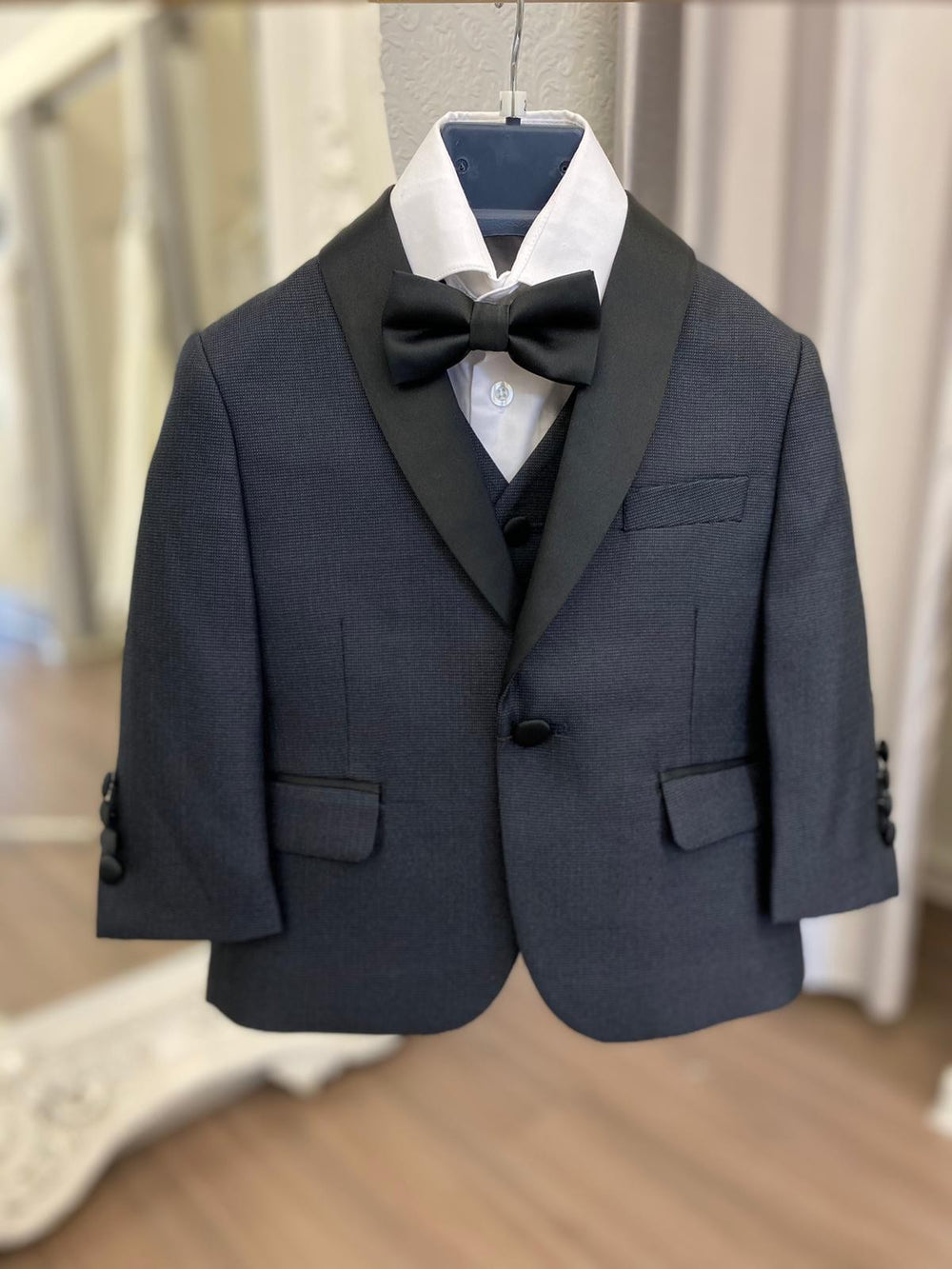 TEXTURED NAVY/BLACK TUXEDO - 18m & 24m