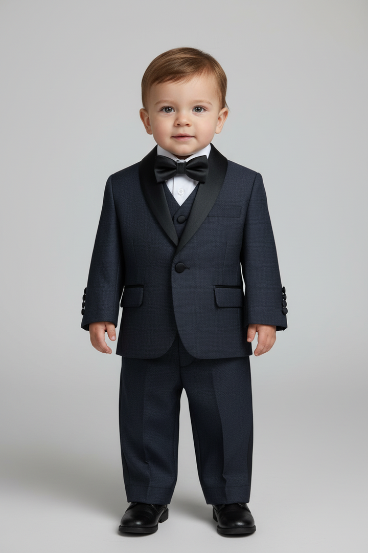 TEXTURED NAVY/BLACK TUXEDO - 18m