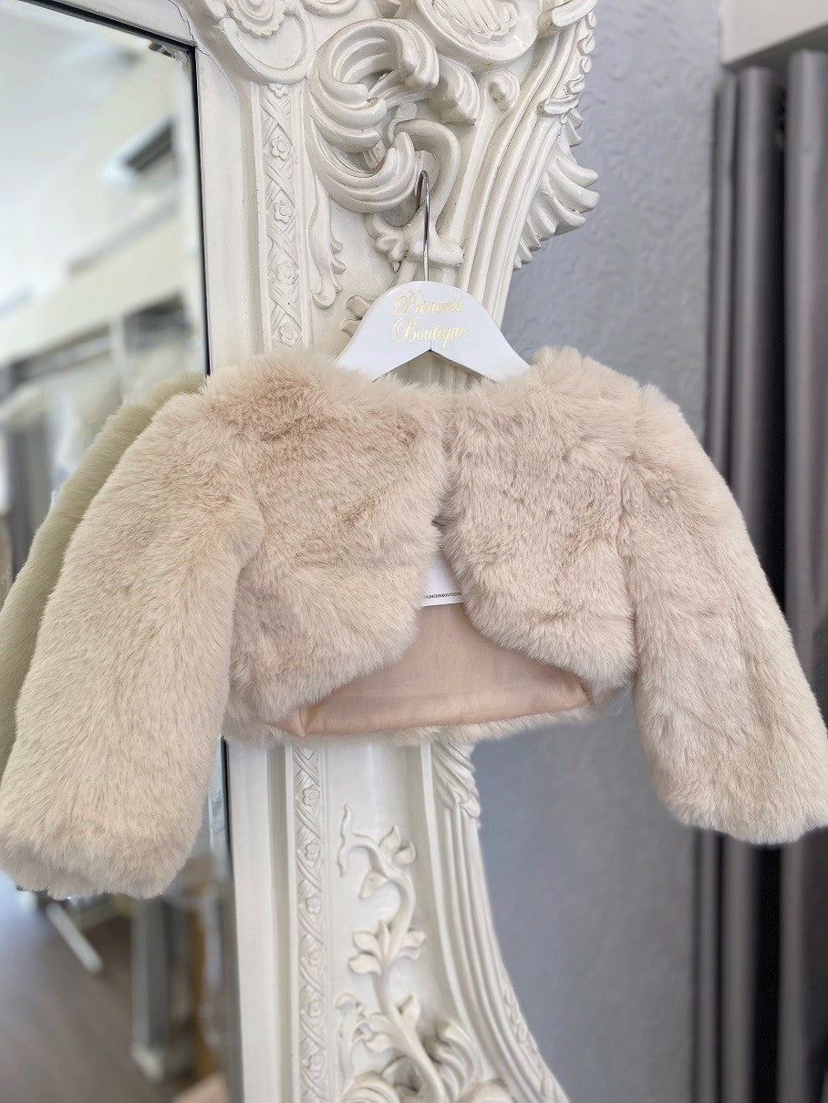 Faux Fur Jacket Champagne