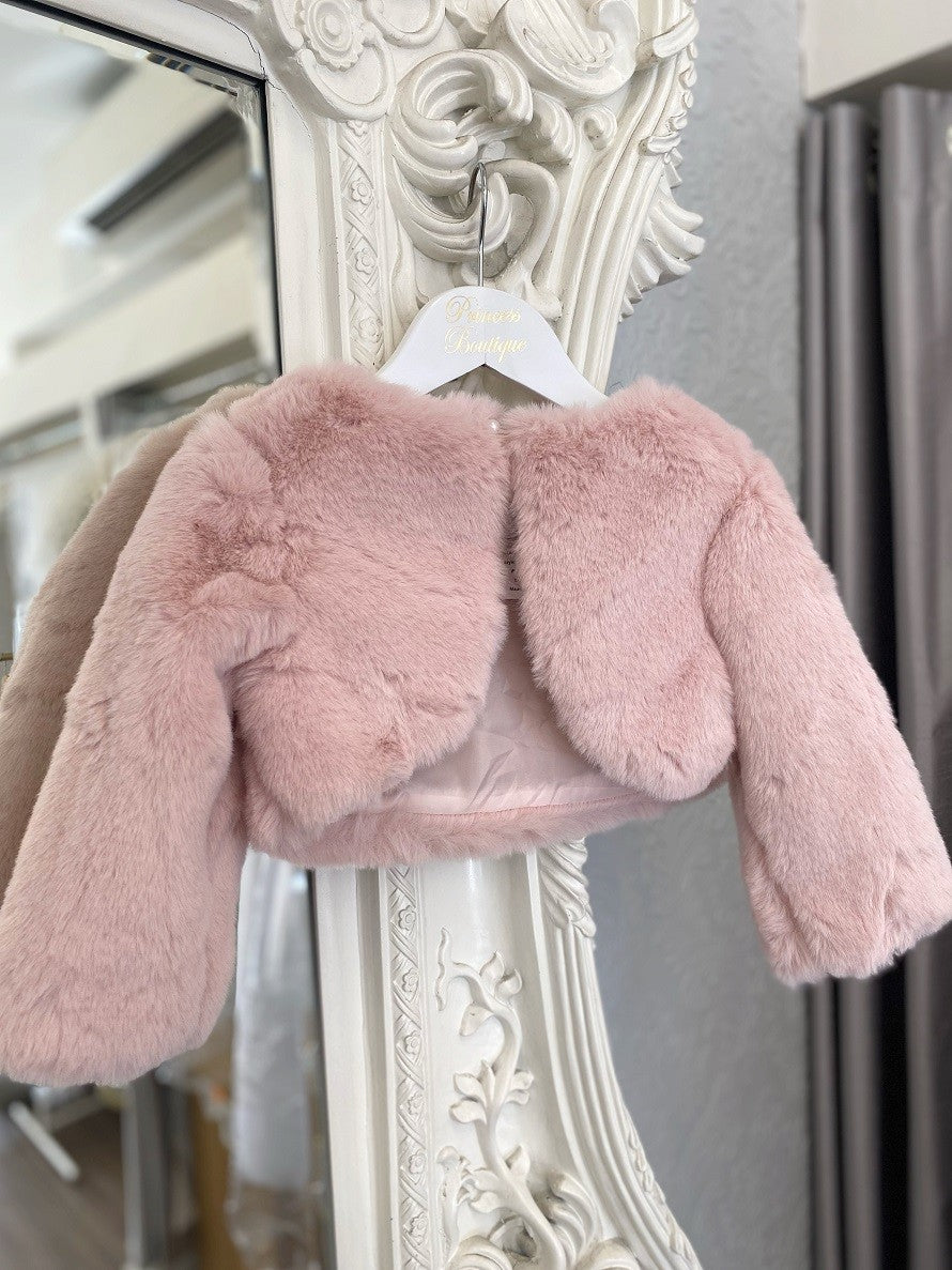 Faux Fur Jacket Blush