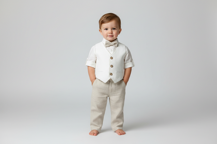Linen Vest Set Pb47
