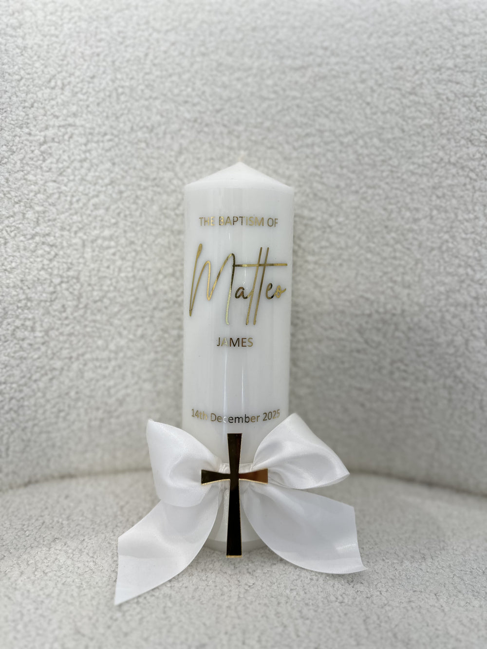 Gold Foil Personalised Candle