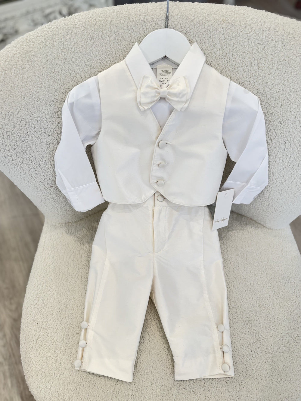 Charlie with Vest - Ivory Silk