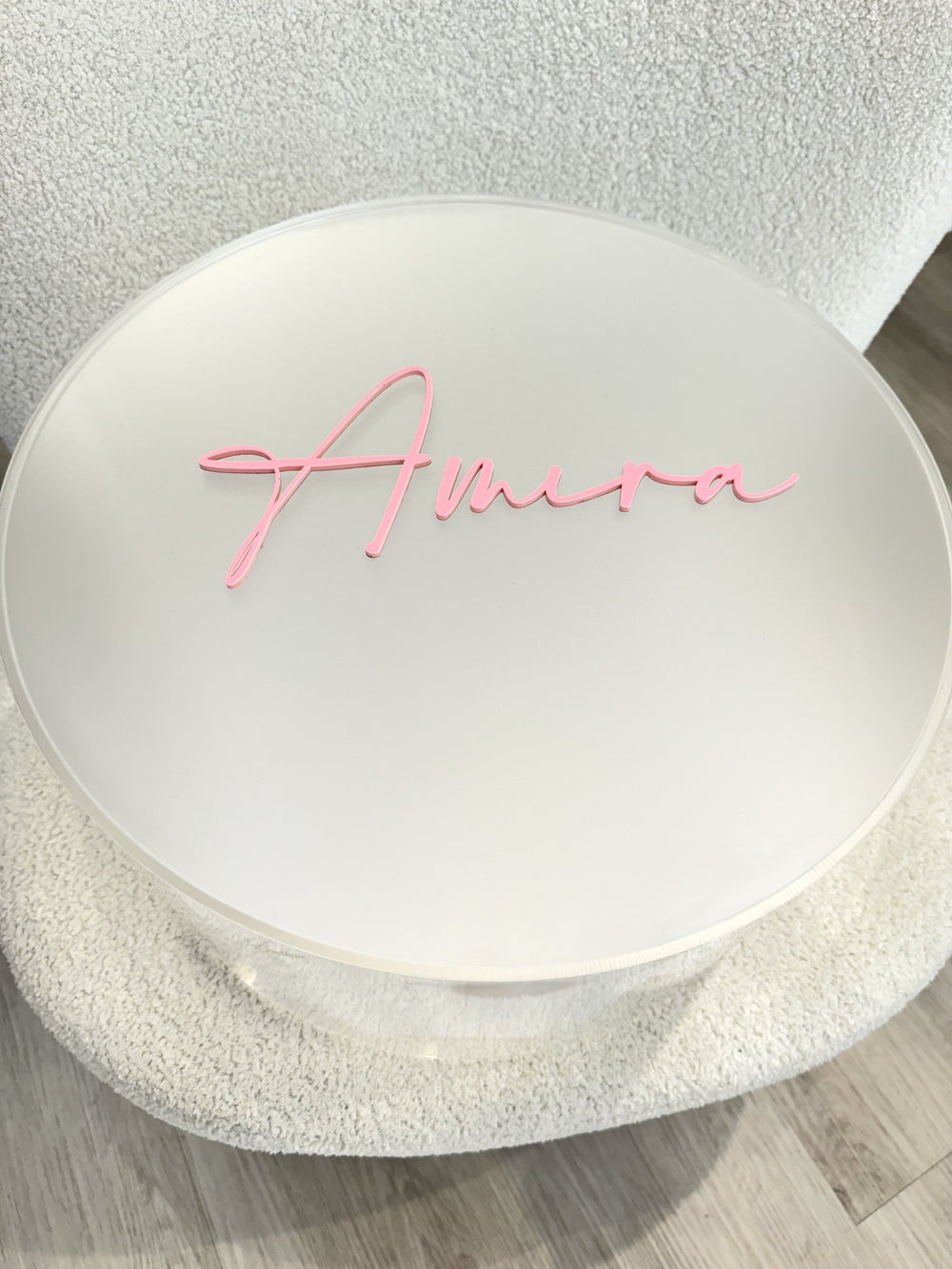 Round Keepsake Box with Frosted Lid