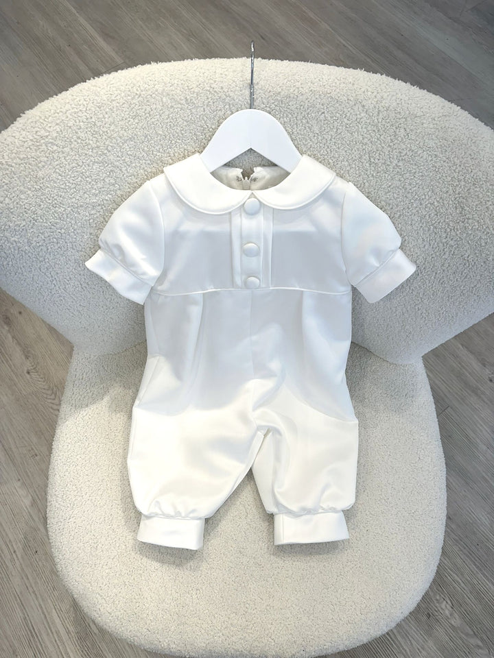 Short Sleeve Satin Romper