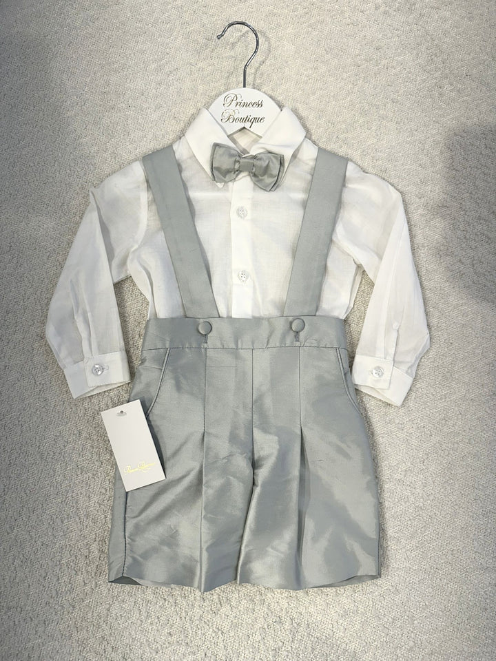 Blue Silk Shorts Set