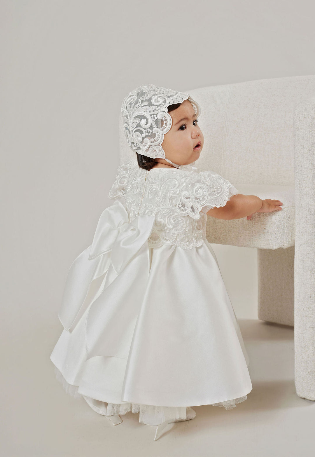 Mikayla Pini with Mikado Dress