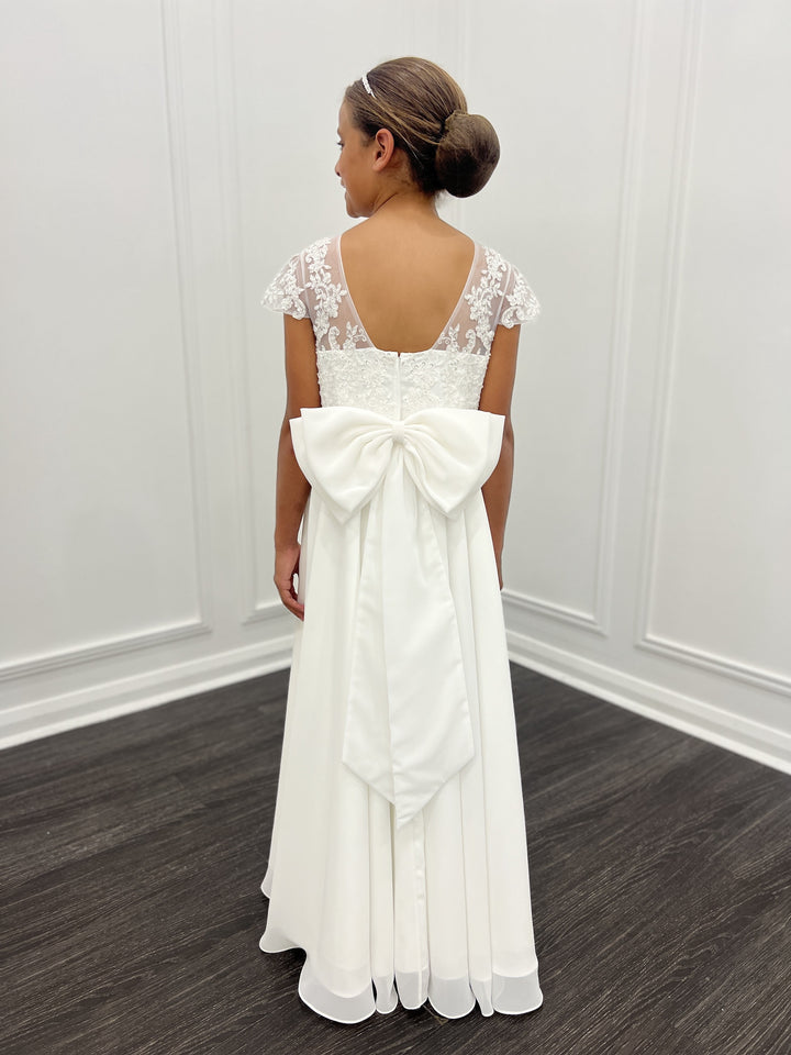 Amelia with Cap Sleeves & Chiffon Skirt