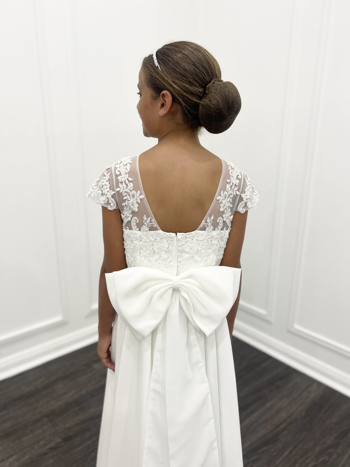 Amelia with Cap Sleeves & Chiffon Skirt