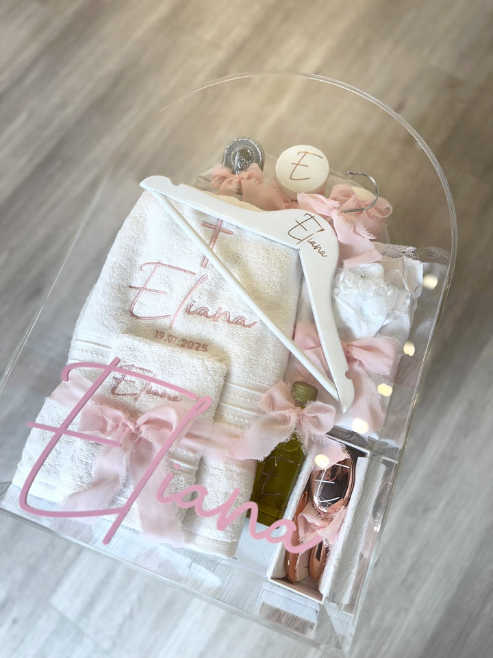 Arch Acrylic Box with Deluxe Complete Orthodox Christening Set
