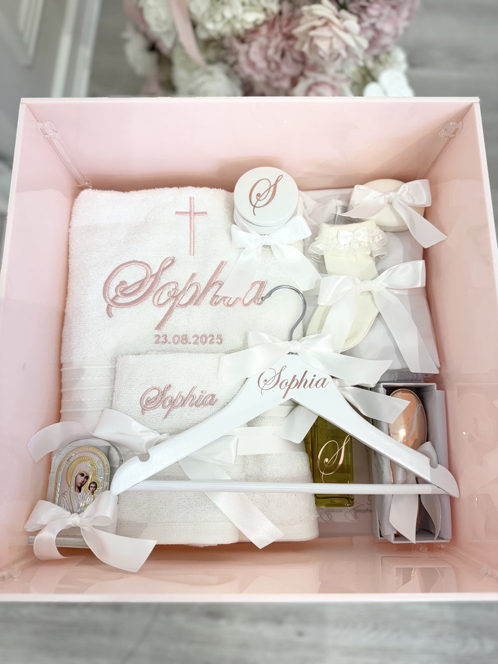 Pink Square Acrylic Box with Deluxe Complete Orthodox Set