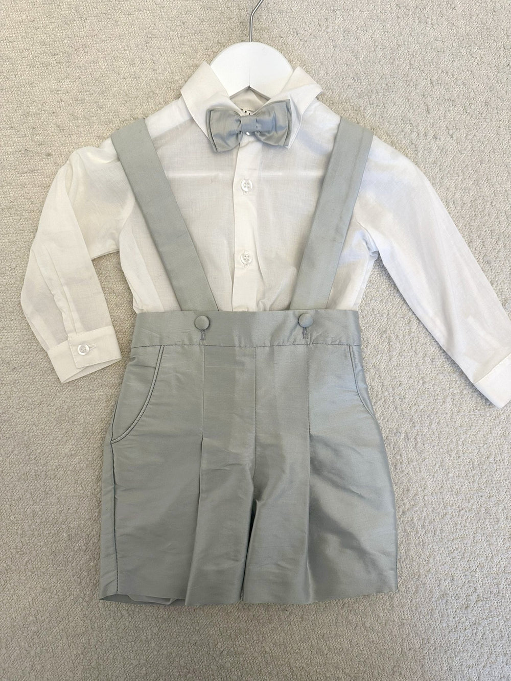 Blue Silk Shorts Set