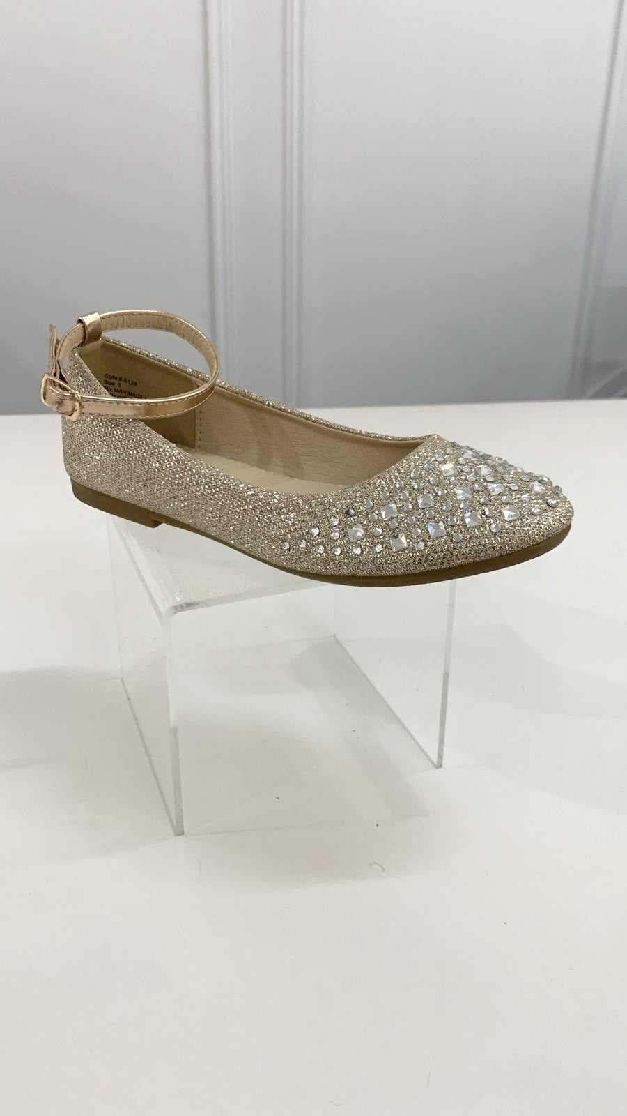 Rose Gold Rhinestone Ballet Flat