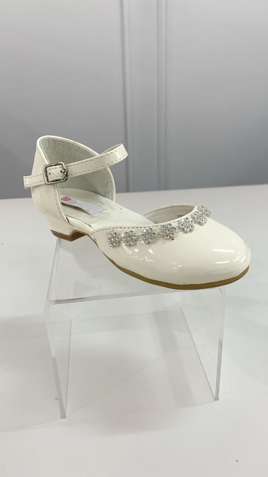 Rhinestone Flower Patent Shoe - Last Piece Size 10