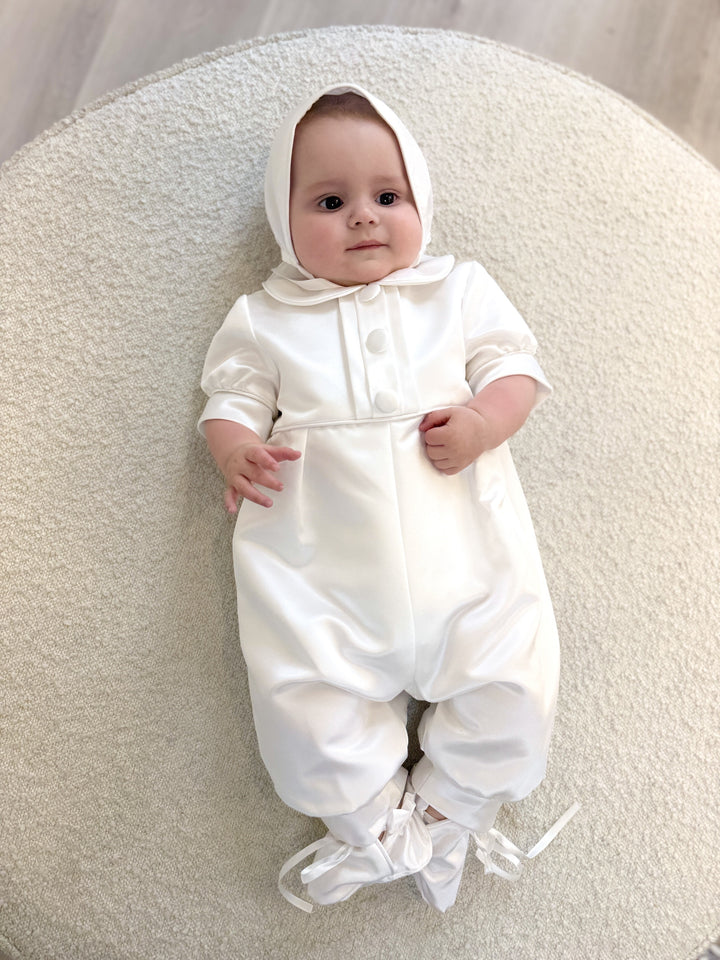 Short Sleeve Satin Romper