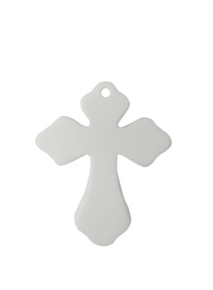 Traditional Ceramic White Cross