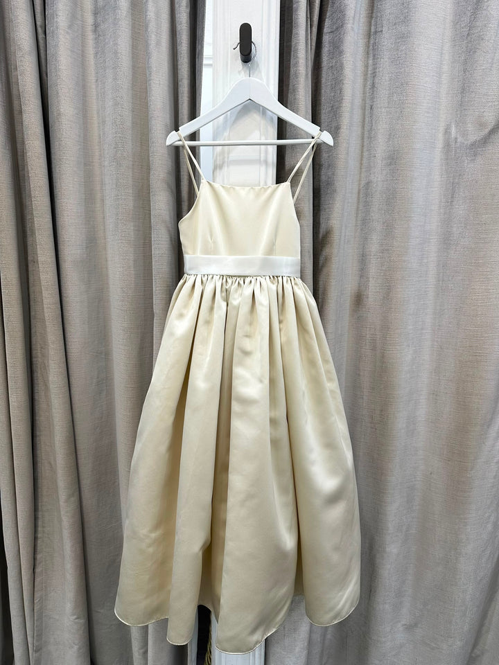 Champagne Satin Dress - Size 6
