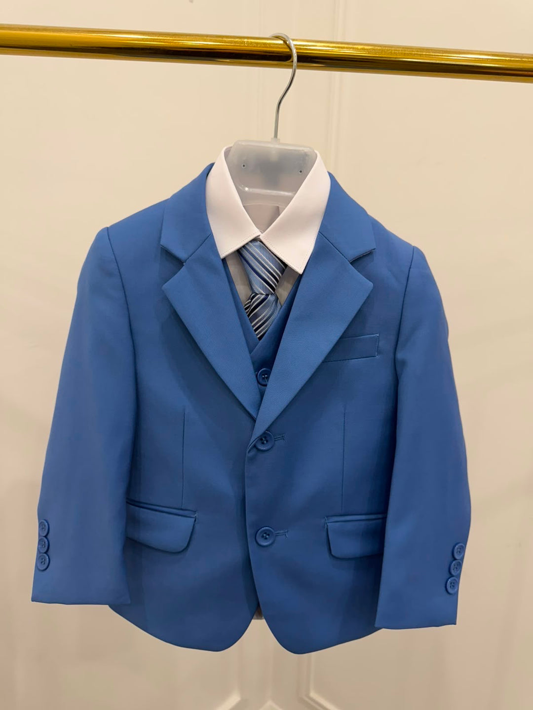 New Season Ocean Blue Slim fit suit FR