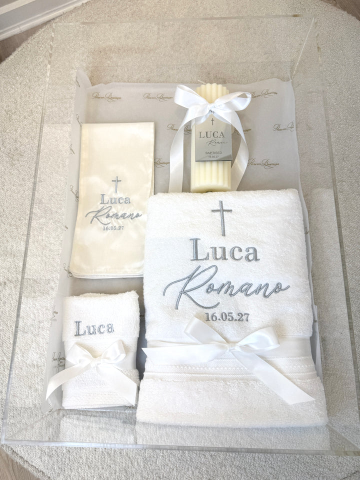 Rectangle Acrylic Box with Catholic Set PB20