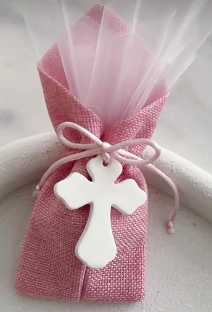 Traditional Ceramic White Cross
