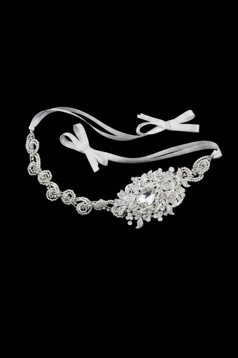 Luxury Rhinestone Belt/Hair Ribbon