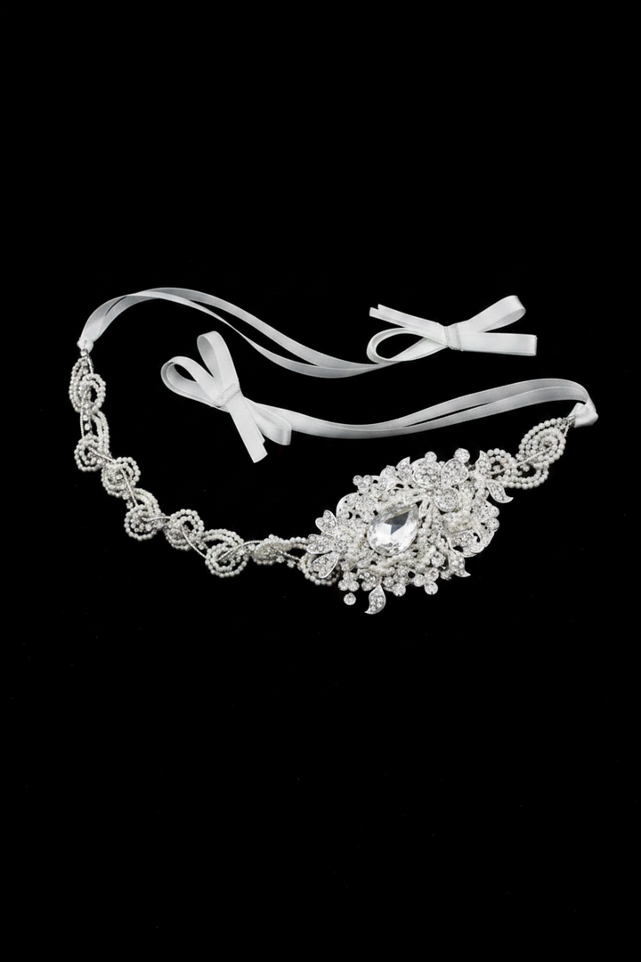 Luxury Rhinestone Belt/Hair Ribbon