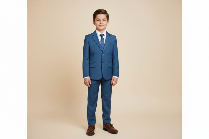 New Season Ocean Blue Slim fit suit FR