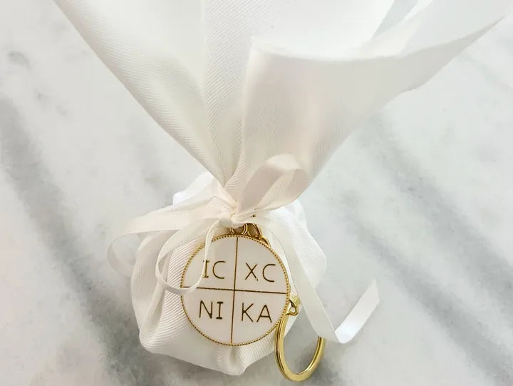 ICXC NIKA White Keyring