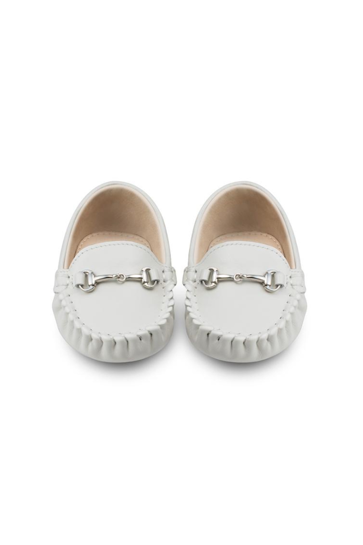LUCCA WHITE BABY LOAFERS - Princess Boutique